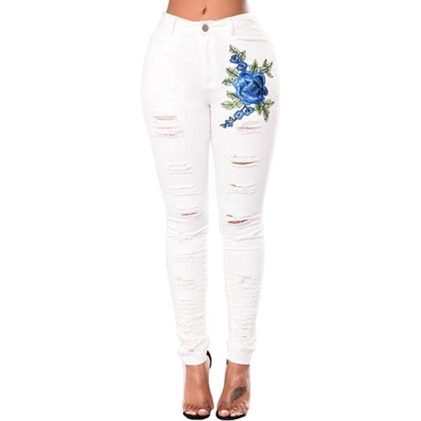 Floral Fusion Jeans - Fastbizstore