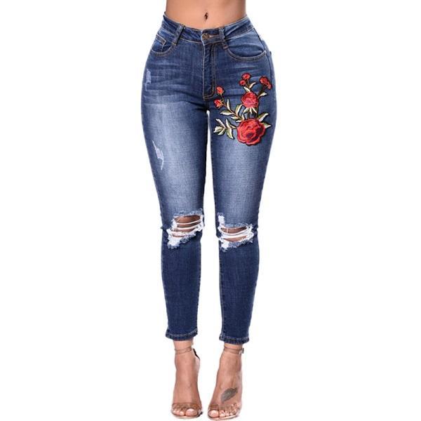 Floral Fusion Jeans - Fastbizstore