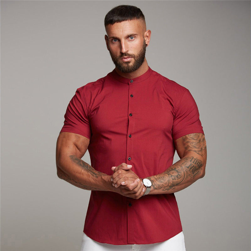 Cotton  Short Sleeve Sports Shirts - Fastbizstore