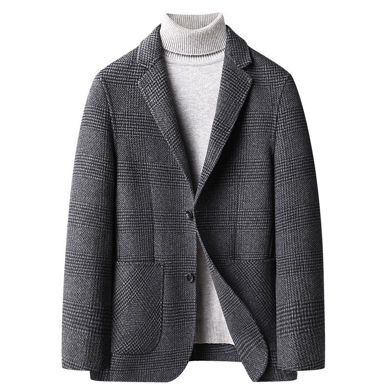 Hand-stitched Double-sided Woolen Blazer - Fastbizstore