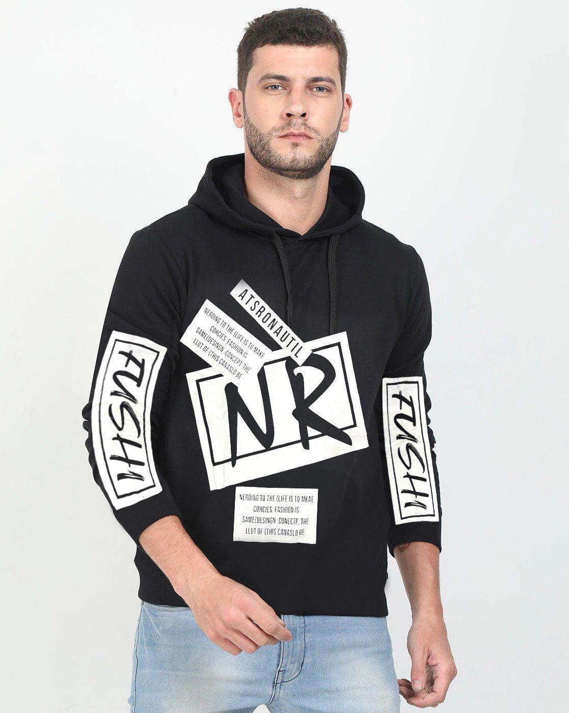 Cotton Full Sleeves Hooded Neck T-Shirt - Fastbizstore