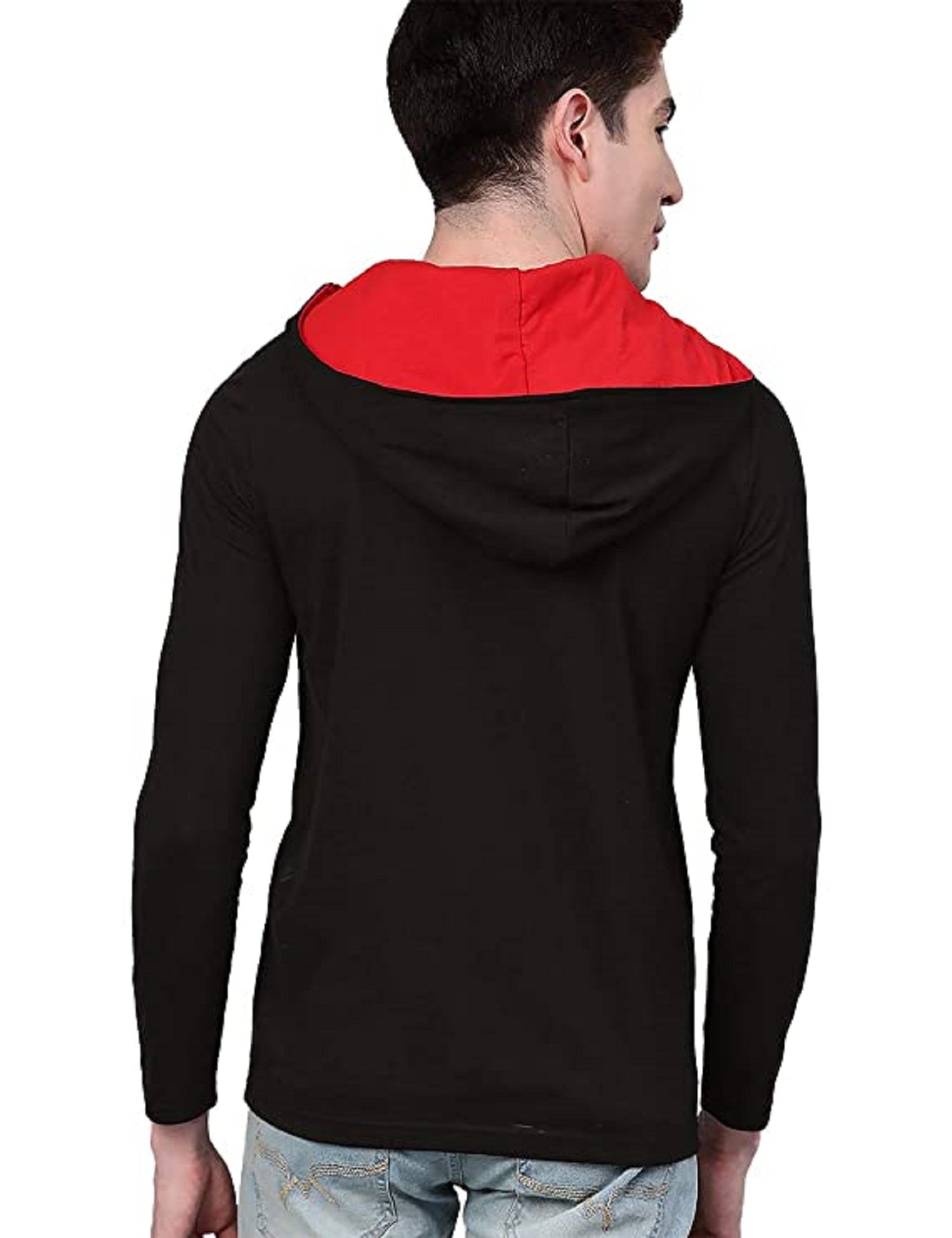 Mens Casual Cotton Color Block Hoodie - Fastbizstore