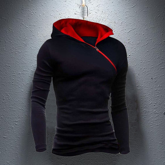 Mens Casual Cotton Color Block Hoodie - Fastbizstore