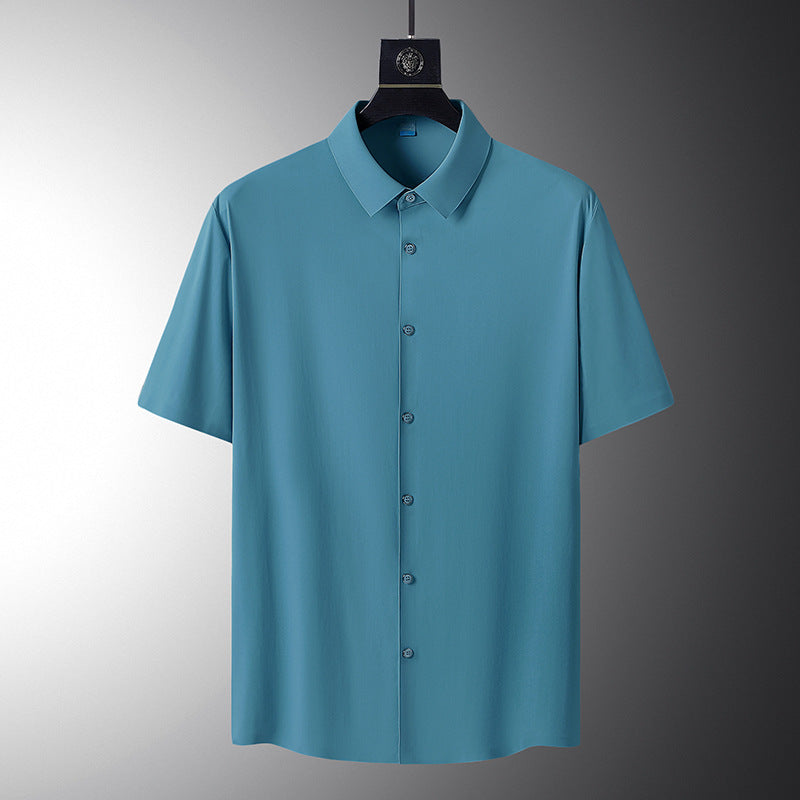 High-grade Ice Silk Short Sleeve Shirt - Fastbizstore