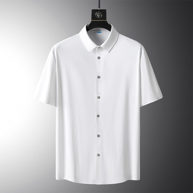 High-grade Ice Silk Short Sleeve Shirt - Fastbizstore