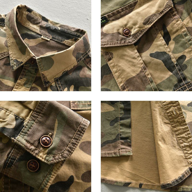 American Cotton Camouflage Shirt - Fastbizstore