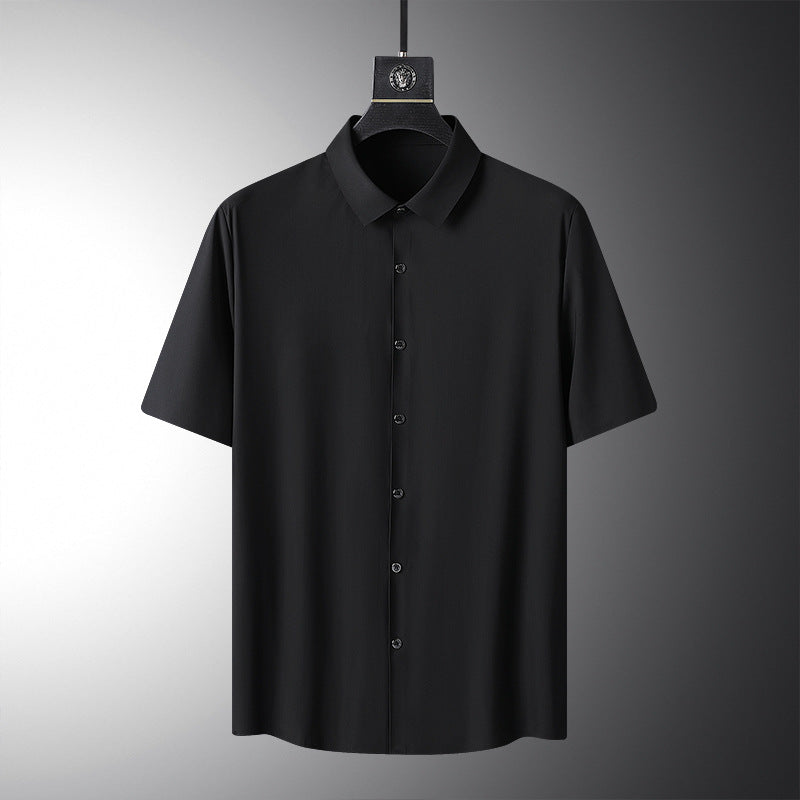 High-grade Ice Silk Short Sleeve Shirt - Fastbizstore