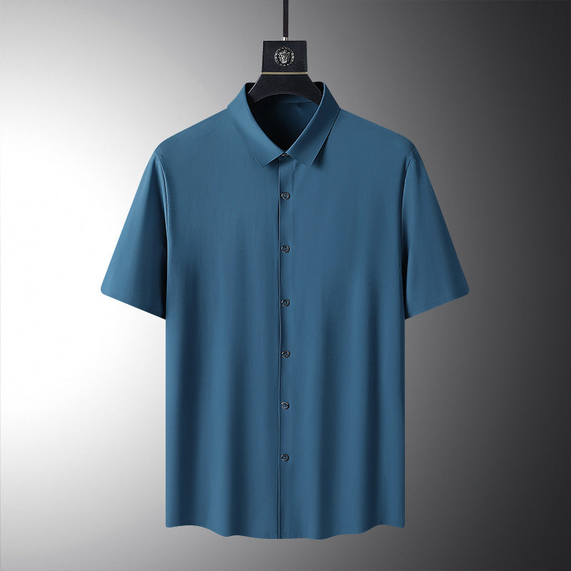 High-grade Ice Silk Short Sleeve Shirt - Fastbizstore