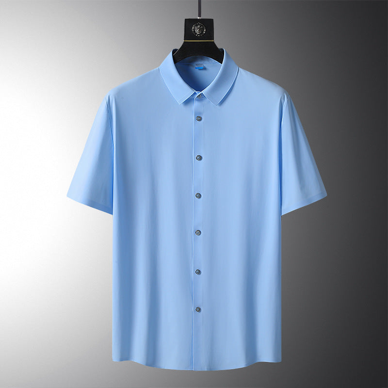 High-grade Ice Silk Short Sleeve Shirt - Fastbizstore