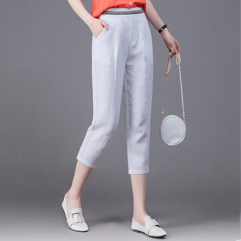 Linen Chic Harem Pants - Fastbizstore