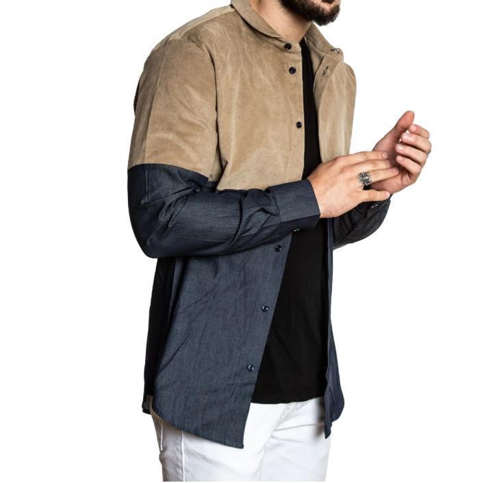 European New Stitching Shirt - Fastbizstore